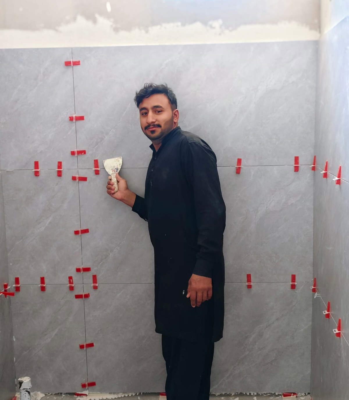 معلم بلاط باكستاني مبلط سيراميك بورسلان رخام تركيب مسبح - Image 4